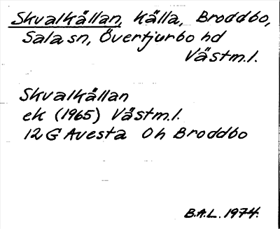 Bild på arkivkortet för arkivposten Skvalkällan