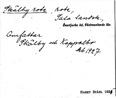 Bild på arkivkortet för arkivposten Skälby rote