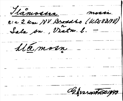 Bild på arkivkortet för arkivposten Slåmossen
