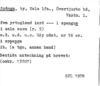 Bild på arkivkortet för arkivposten Spånga