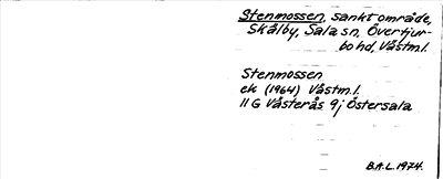 Bild på arkivkortet för arkivposten Stenmossen