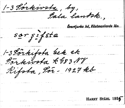 Bild på arkivkortet för arkivposten Sörkivsta