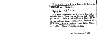 Bild på arkivkortet för arkivposten Tärna Rakan