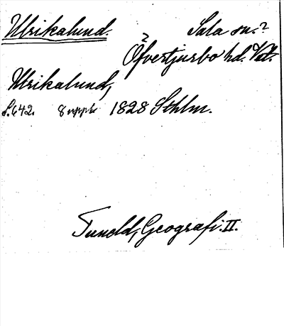 Bild på arkivkortet för arkivposten Ulrikalund