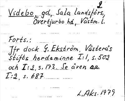 Bild på arkivkortet för arkivposten Videbo