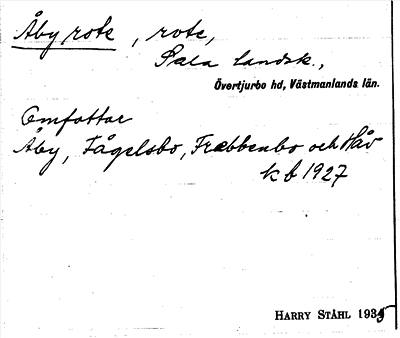 Bild på arkivkortet för arkivposten Åby rote