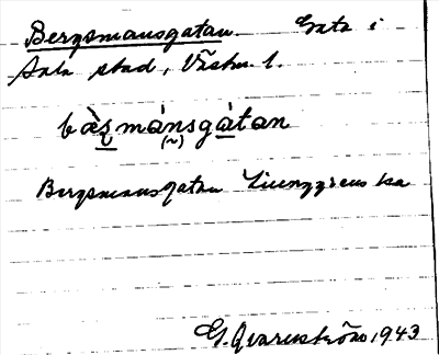 Bild på arkivkortet för arkivposten Bergsmansgatan