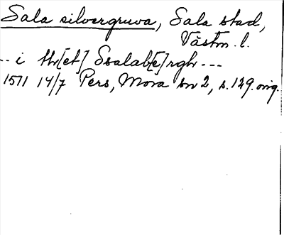 Bild på arkivkortet för arkivposten Sala silvergruva