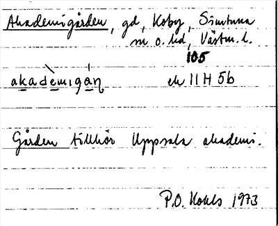 Bild på arkivkortet för arkivposten Akademigården