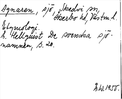 Bild på arkivkortet för arkivposten Agnaren