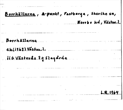 Bild på arkivkortet för arkivposten Borrhällarna