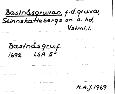 Bild på arkivkortet för arkivposten Bastnäsgruvan