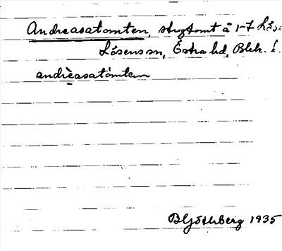 Bild på arkivkortet för arkivposten Andreasatomten