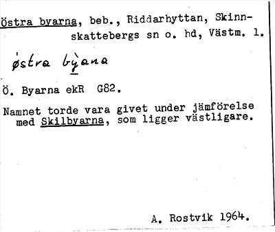 Bild på arkivkortet för arkivposten Östra byarna