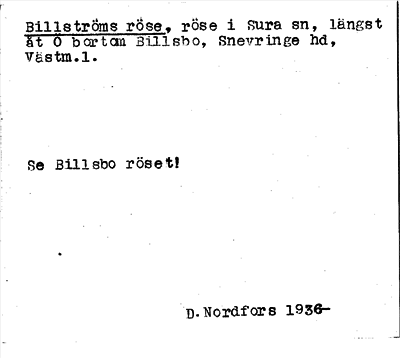 Bild på arkivkortet för arkivposten Billströms röse
