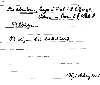 Bild på arkivkortet för arkivposten Badbacken