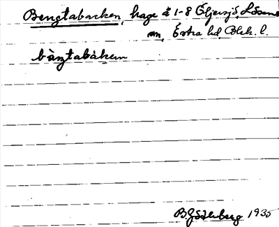 Bild på arkivkortet för arkivposten Bengtabacken