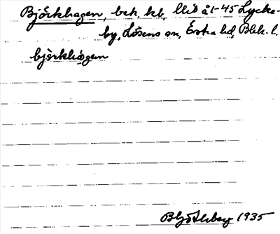 Bild på arkivkortet för arkivposten Björkhagen