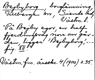Bild på arkivkortet för arkivposten Bejbyborg