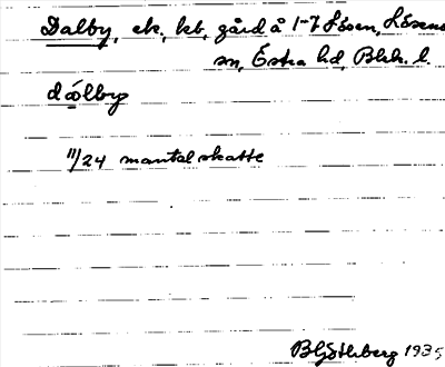 Bild på arkivkortet för arkivposten Dalby