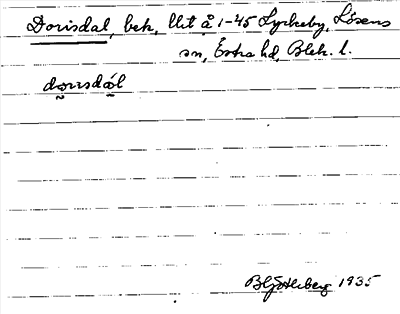 Bild på arkivkortet för arkivposten Dorisdal