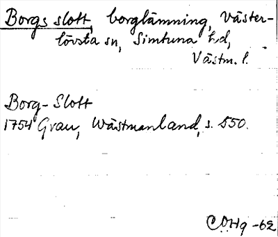 Bild på arkivkortet för arkivposten Borgs slott