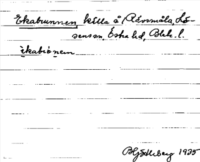 Bild på arkivkortet för arkivposten Ekabrunnen