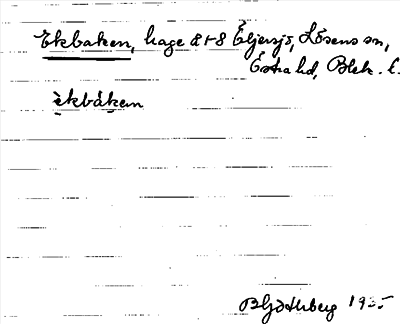 Bild på arkivkortet för arkivposten Ekbaken