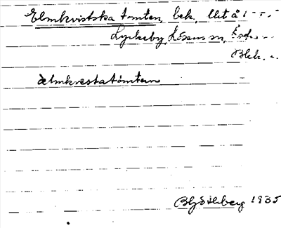 Bild på arkivkortet för arkivposten Elmkvistska tomten