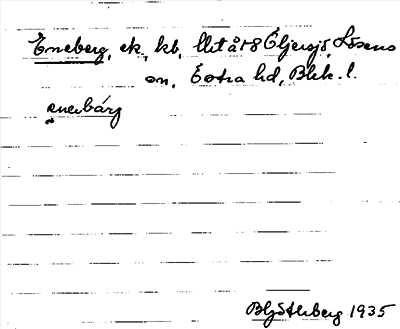 Bild på arkivkortet för arkivposten Eneberg