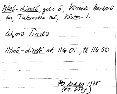 Bild på arkivkortet för arkivposten Almö-Lindö