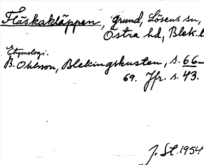 Bild på arkivkortet för arkivposten Fläskakläppen