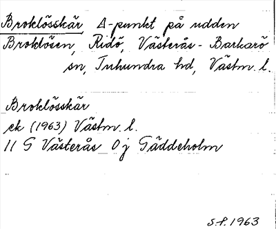 Bild på arkivkortet för arkivposten Broklösskär