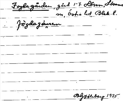 Bild på arkivkortet för arkivposten Fogdagården