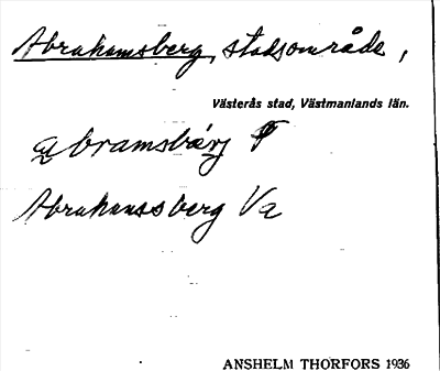 Bild på arkivkortet för arkivposten Abrahamsberg
