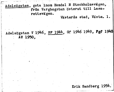 Bild på arkivkortet för arkivposten Adelsögatan