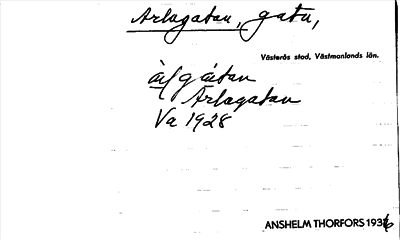 Bild på arkivkortet för arkivposten Arlagatan
