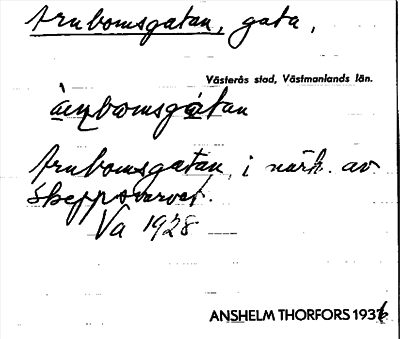 Bild på arkivkortet för arkivposten Arnbomsgatan