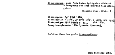 Bild på arkivkortet för arkivposten Biskopsgatan
