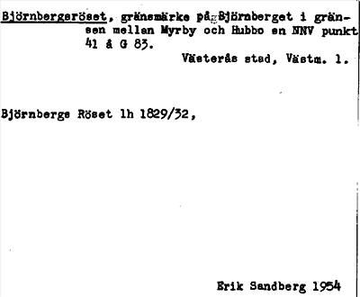 Bild på arkivkortet för arkivposten Björnbergsröset