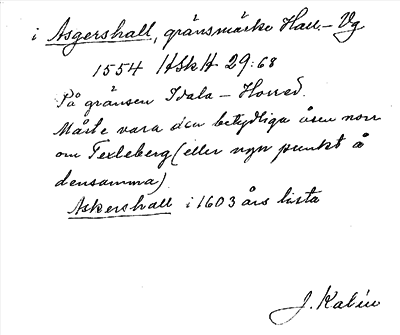 Bild på arkivkortet för arkivposten Asgershall