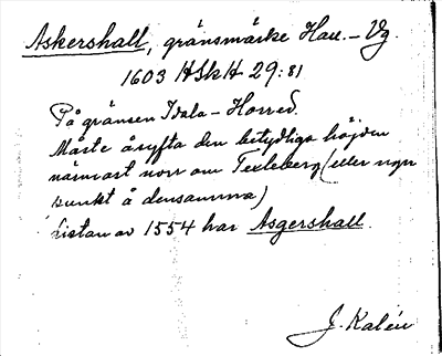 Bild på arkivkortet för arkivposten Askershall