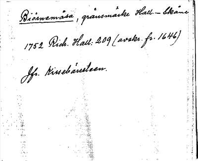 Bild på arkivkortet för arkivposten Biörnemåsa
