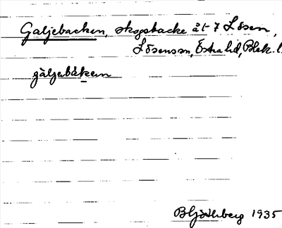 Bild på arkivkortet för arkivposten Galjebacken
