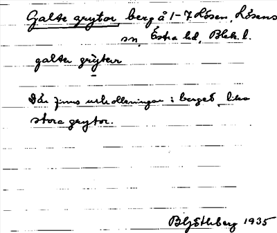 Bild på arkivkortet för arkivposten Galte grytor