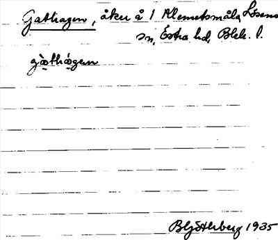 Bild på arkivkortet för arkivposten Gathagen