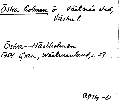 Bild på arkivkortet för arkivposten Östra holmen