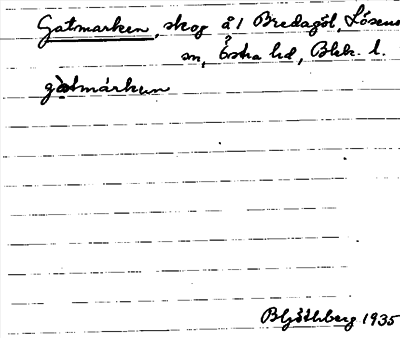 Bild på arkivkortet för arkivposten Gatmarken