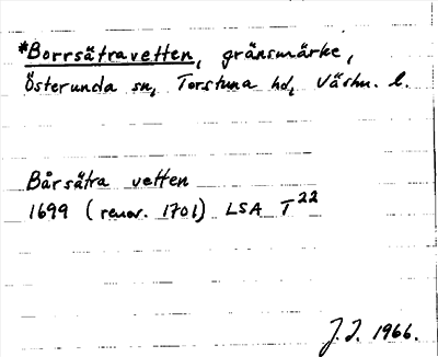 Bild på arkivkortet för arkivposten *Borrsätravetten