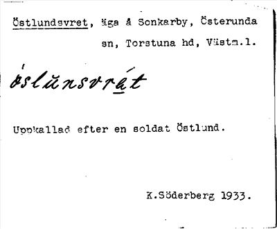 Bild på arkivkortet för arkivposten Östlundsvret